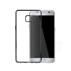 Galaxy Note FE / Note Fan Edition / Note 7 Crystal Clear Electroplate Hybrid Soft Case (Black)